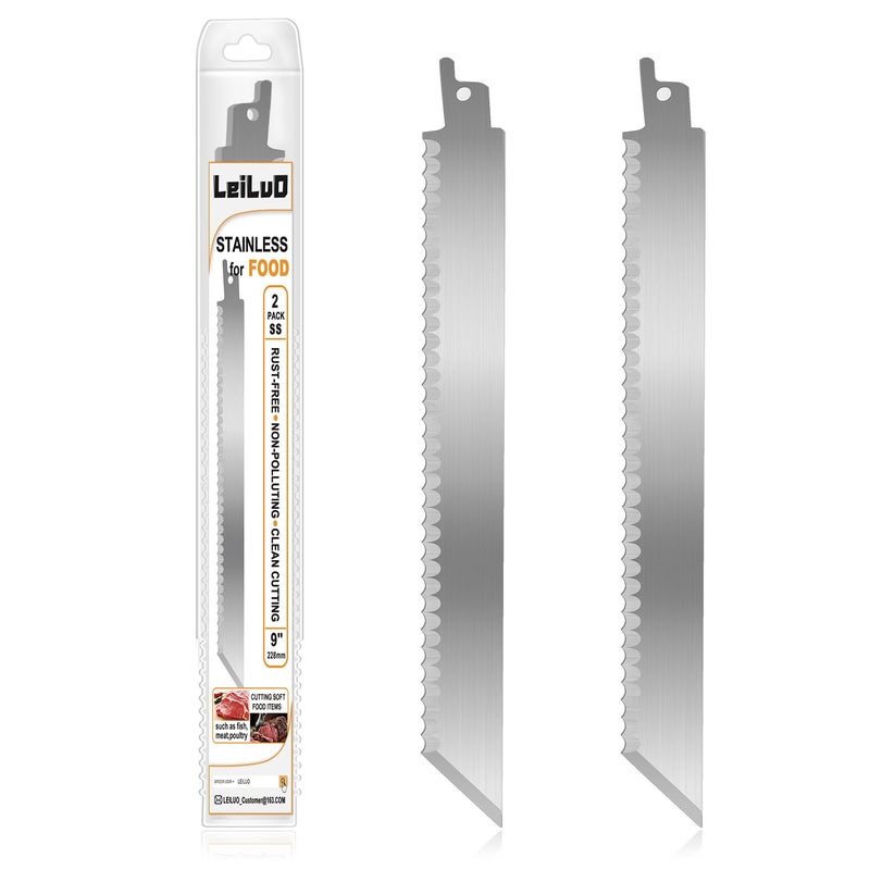 LEILUO 9-Inch Soft Material Reciprocating Saw Blades 2 Piece Sawzall Blades for Cutting Sponge Foam Insulation Material with Storage Case - Image 1